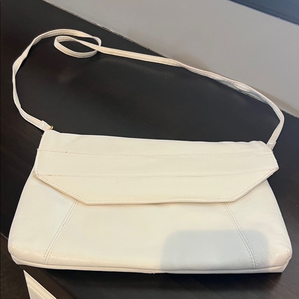 Target White Women's Shoulder Bag with Slim Crossbody Strap